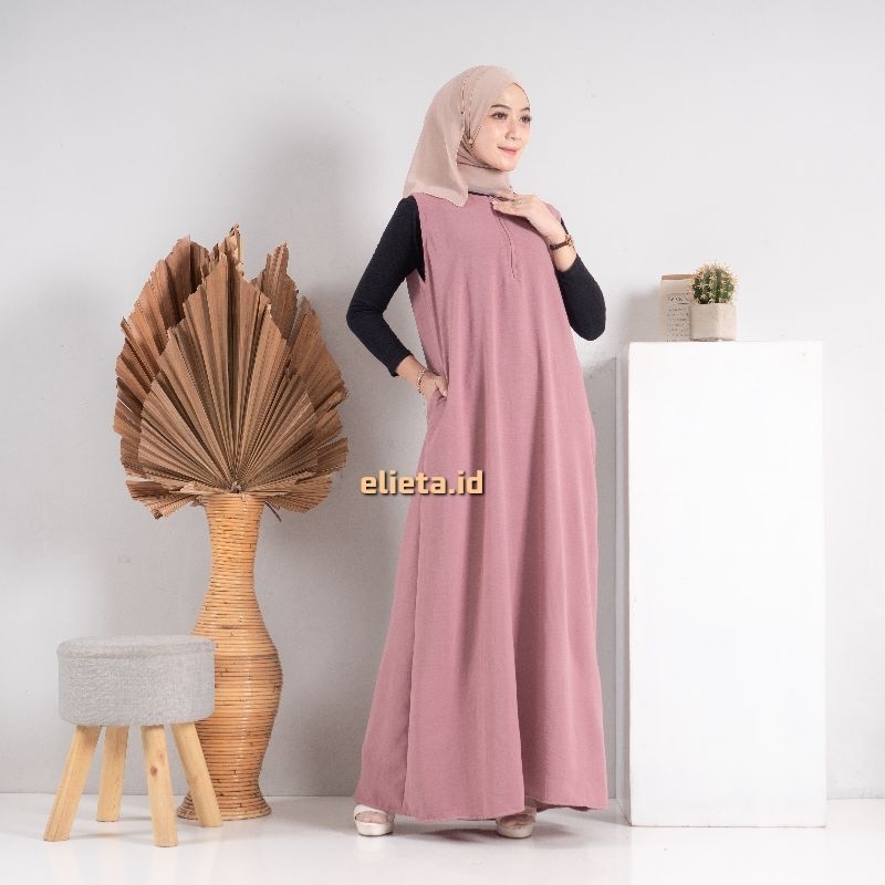 INNER DRESS / INNER DRESS FLOWLY BUMIL / INNER TANPA LENGAN