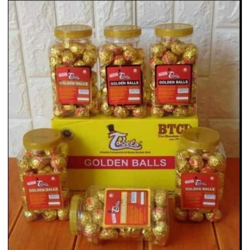 

Coklat tobelo golden ball kemasan 1 dus isi 6 toples