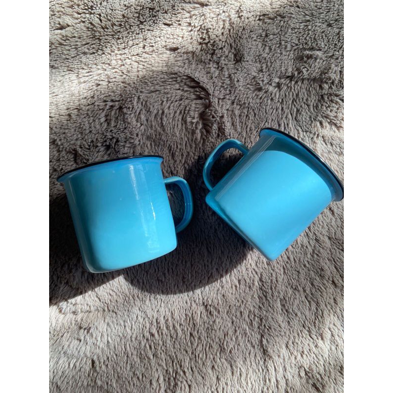 cangkir mug enamel polos