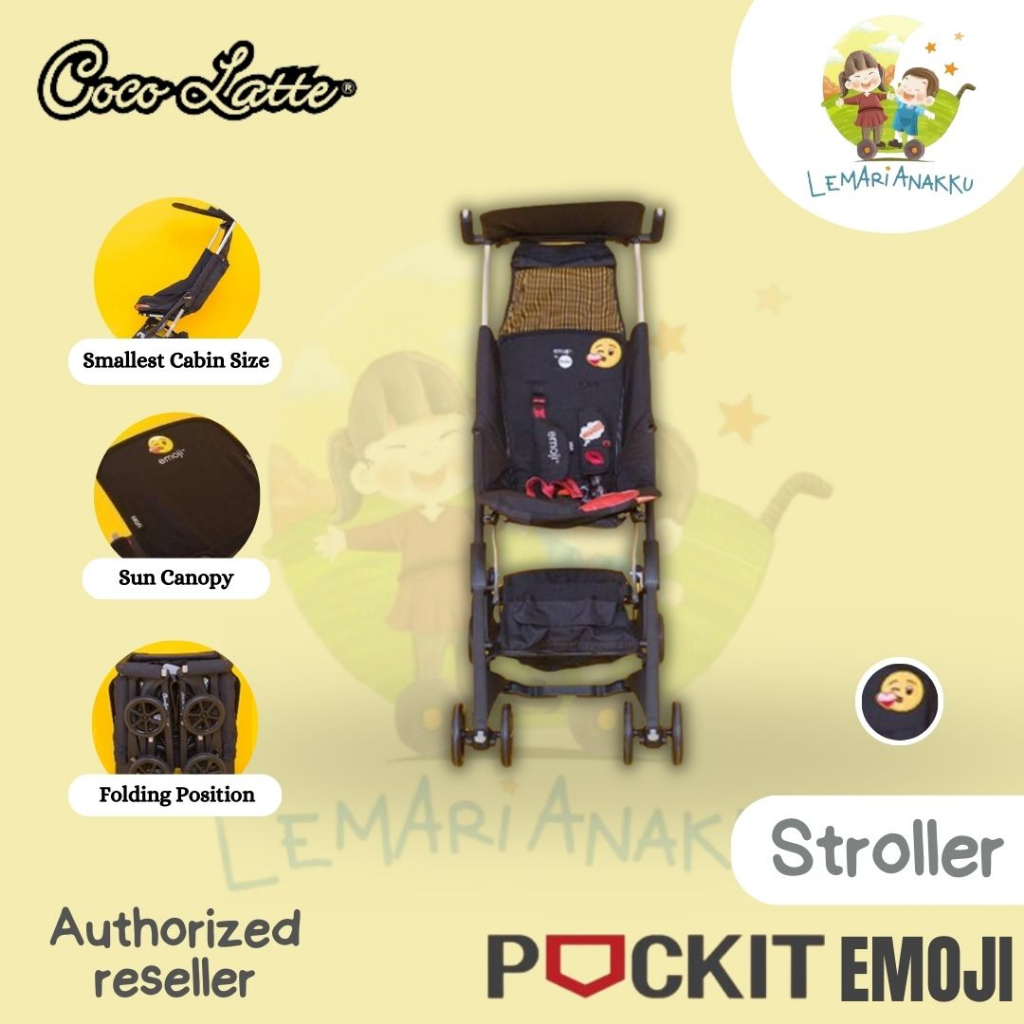 Stroller Kereta Dorong Bayi Cocolatte Pockit  839 X Emoji Cabin Size