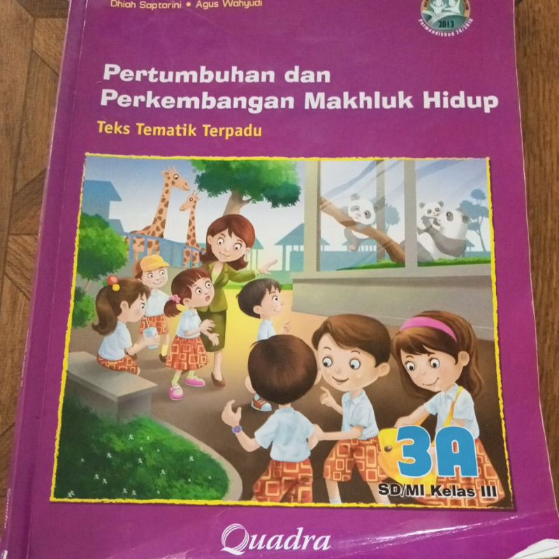 Buku Tematik 3A Kelas 3 SD/MI Penerbit Quadra