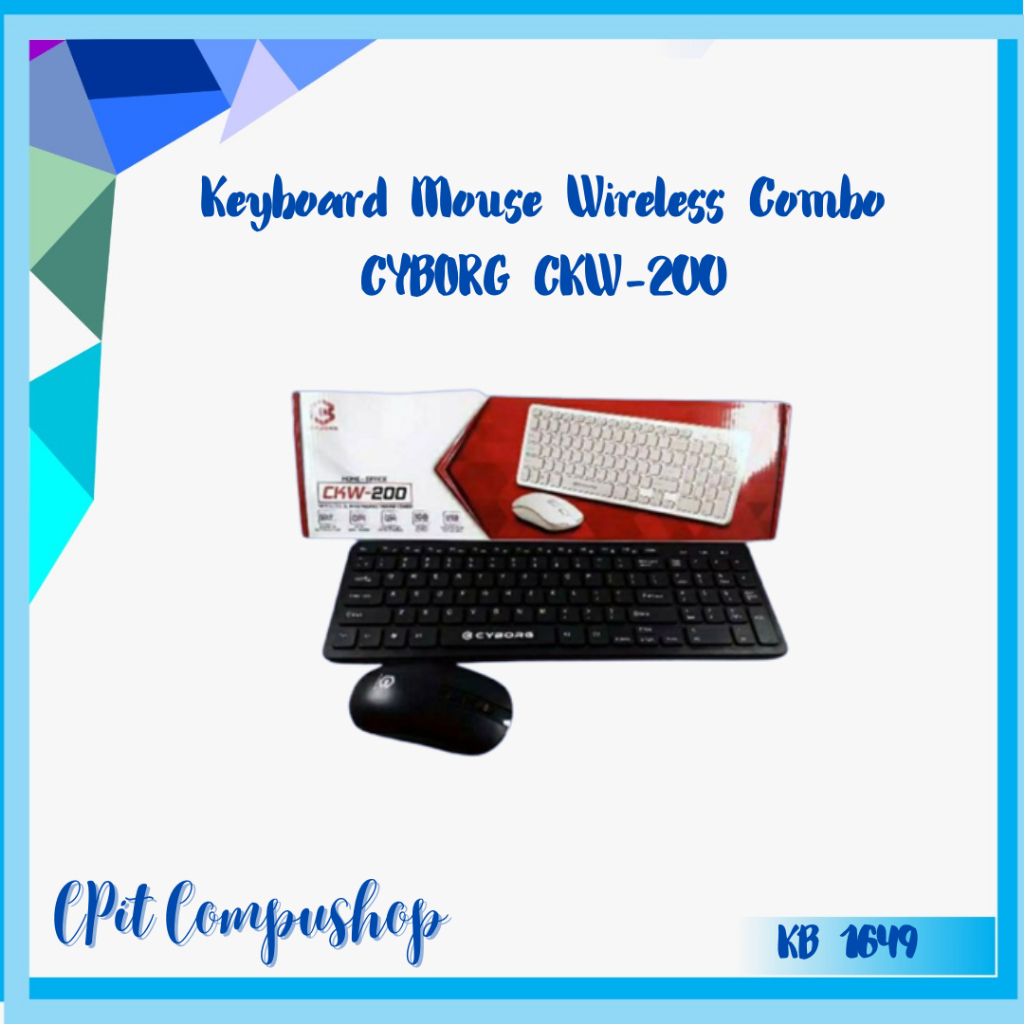 Keyboard Mouse Wireless Combo CYBORG CKW-200