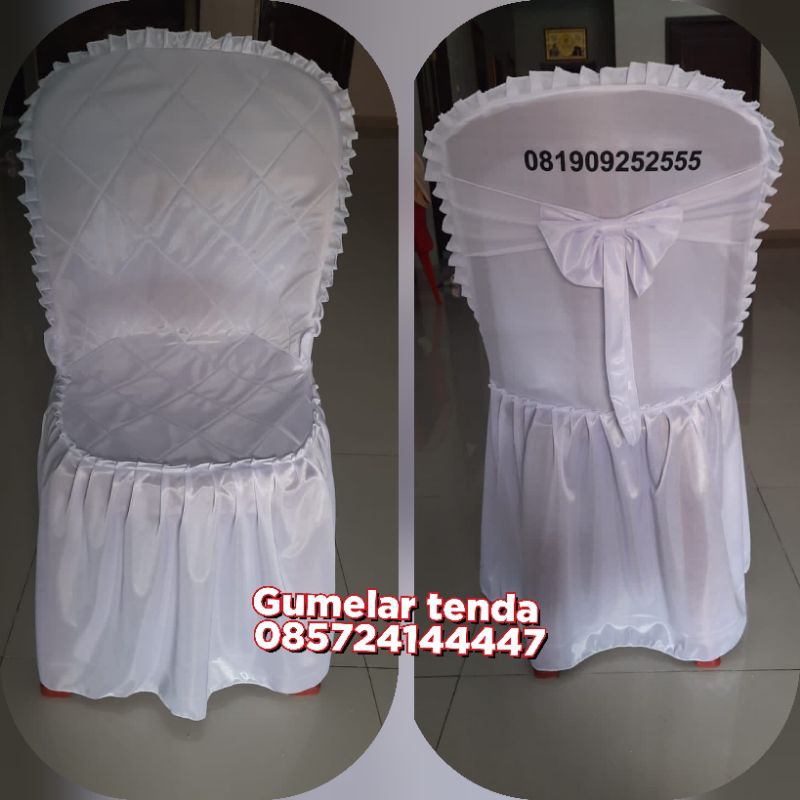 SARUNG KURSI NAPOLLY REMPEL PREMIUM  PAKAI BUSA DAN PITA KAIN ABUTAI PILAMIN + SABLON