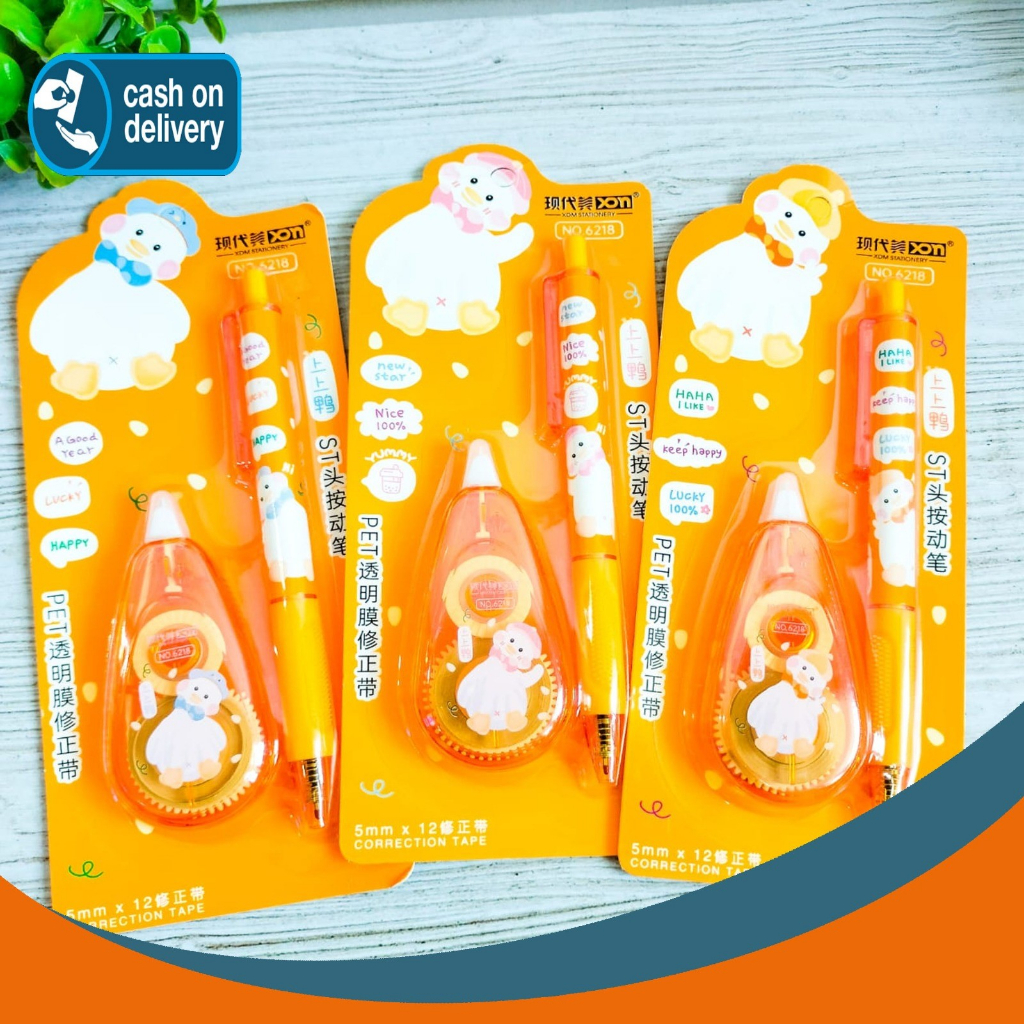 

Correction tape 2 in 1 Roll duck 30 meter ( 1 correction tape + 1 pen ) XDM No.6218 LUCU IMUT KADO UNIK ALAT-ALAT SEKOLAH AESTHETIC