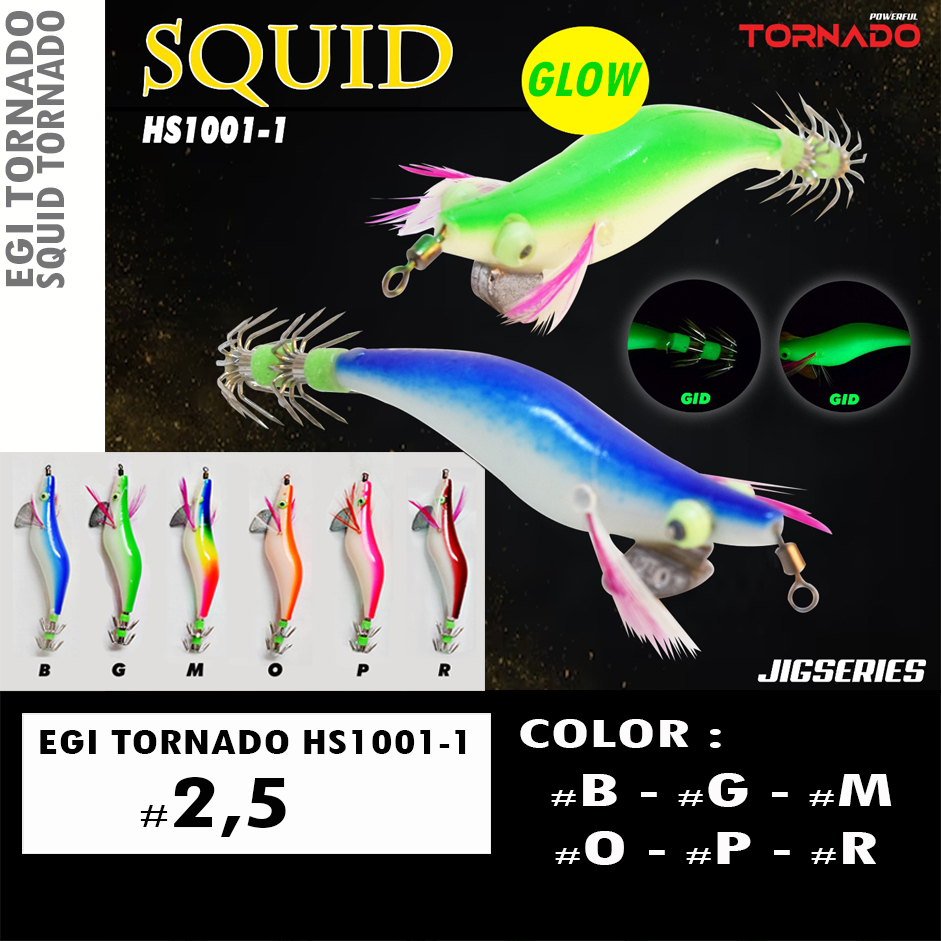 EGI TORNADO #2.5 / SQUID TORNADO / EGI SQUID / UMPAN CUMI / UMPAN CUMI FIBER SIZE #2,5
