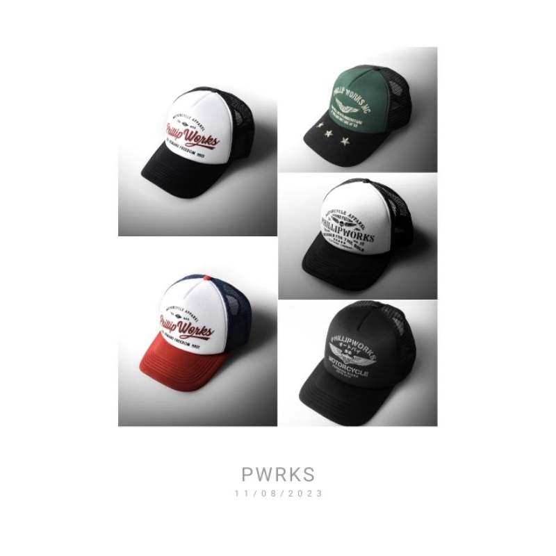 TOPI PHILLIPWORKS PETROL TRUCKER RED BLUE/BLACK RED/BLACK/SIGNATURE ORIGINAL PHILLIP WORKS
