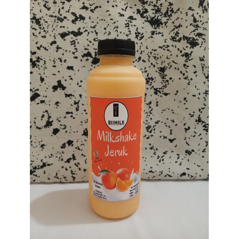 

Milkshake susu sapi rasa Jeruk | Minuman Susu sapi rasa jeruk | Susu sapi| Jeruk| Ukuran250ML