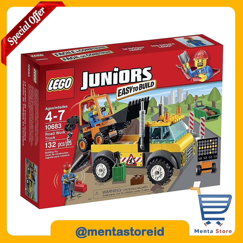 LEGO Juniors 10683 Road Work Truck Traffic Jam Mainan Anak for Kid