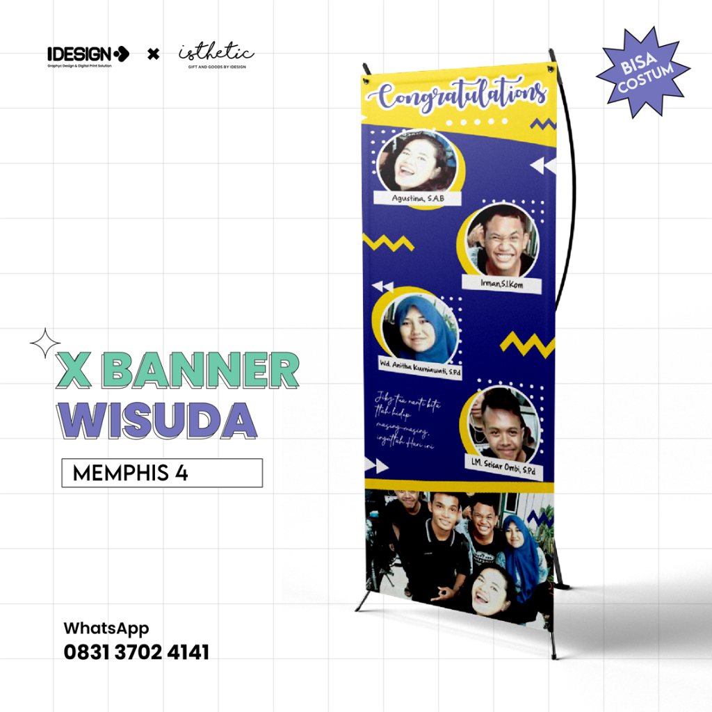 Custom Banner Wisuda Desain Banner Wisuda Cetak Banner Wisuda X banner Custom Banner Ujian Skripsi Banner Sidang