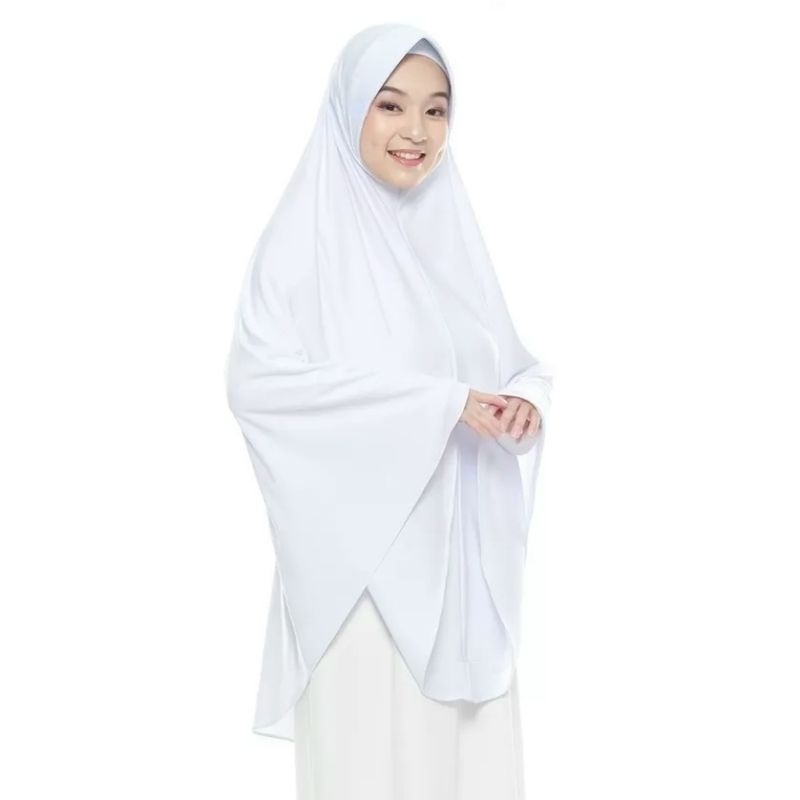 (COD) JUMBO HIJAB HAJI UMROH JERSEY PREMIUM XXXXL KHIMAR SYAR'I PED ANTEM JILBAB MUKENAH TERBARU KER