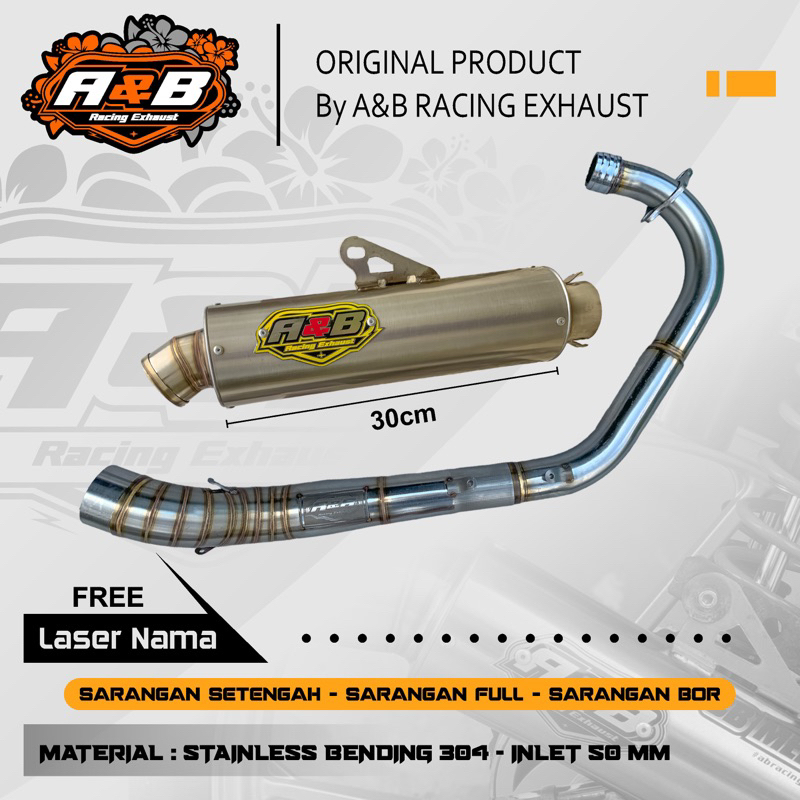 Knalpot herex/ knalpot kompetisi/ knalpot balap/ knalpot gl original A&B_Racing_Exhaust For Herex