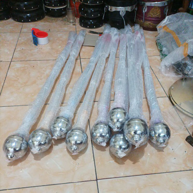 tongkat mayoret warna silver / tongkat mayoret drumband TK-SMA