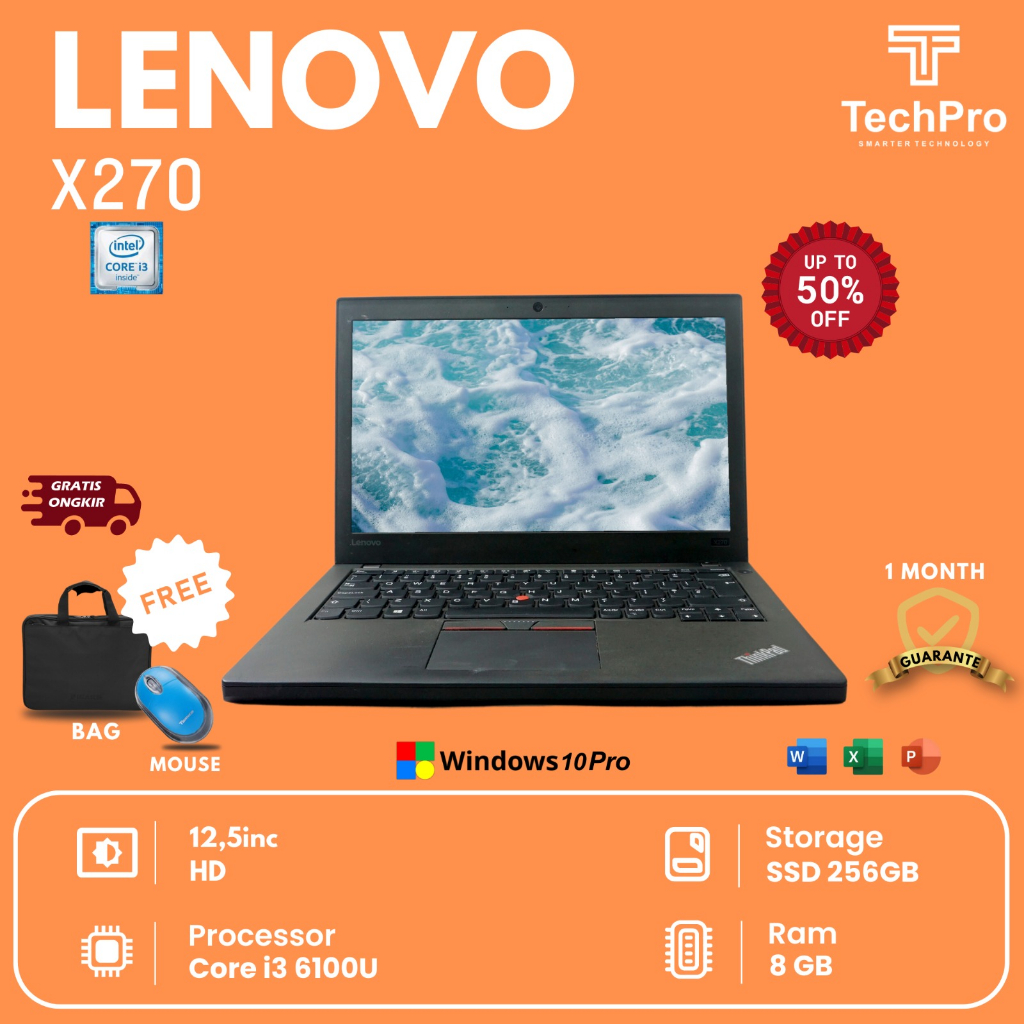 TERMURAH LAPTOP X270 & x260 I5 GEN 6 RAM 8 SSD 256GB