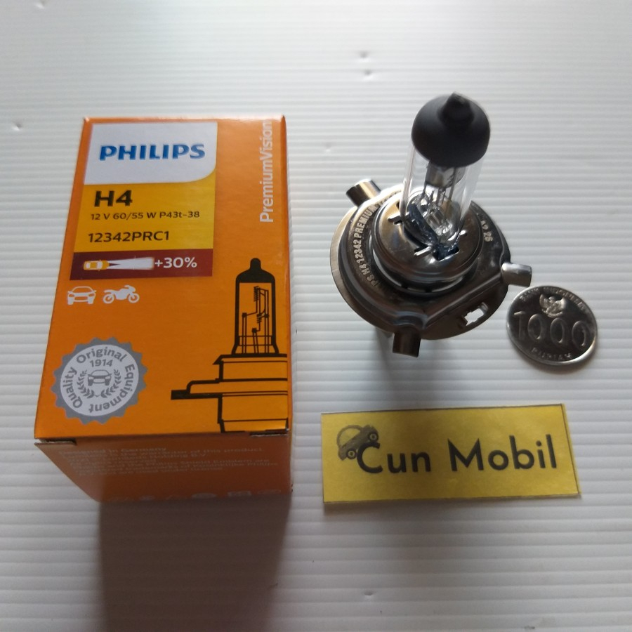 Bohlam Halogen H4 12V 60/55W H4 12V 100/90W H4 12V 130/100W Philips