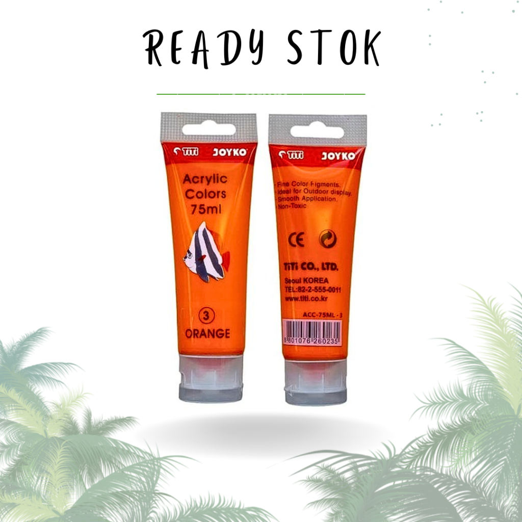 

CAT AKRILIK/ACRYLIC COLOR/CAT AKRILIK JOYKO/AKRILIK OREN/ACRYLIC COLOR 75ML ORANGE(PCS)