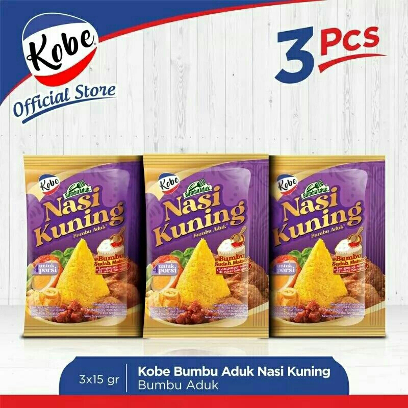 

KOBE bumbu aduk nasi kuning *3x15gr .