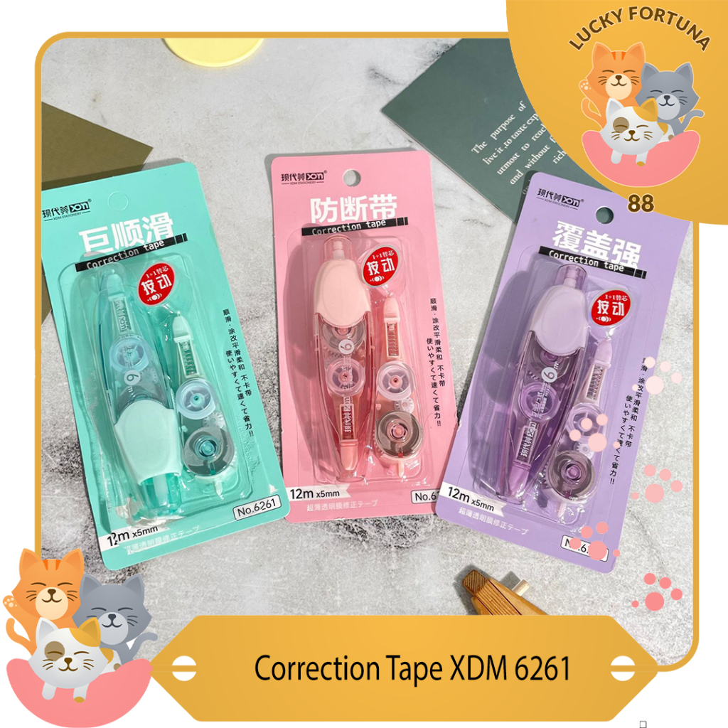 

Correction Tape XDM 6261 Pita Koreksi Correction Tape Free reffill Free isi