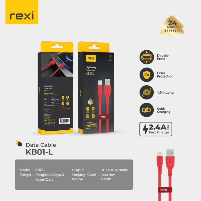 KABEL DATA Lightning Rexi KB01-L NS 2.4A
