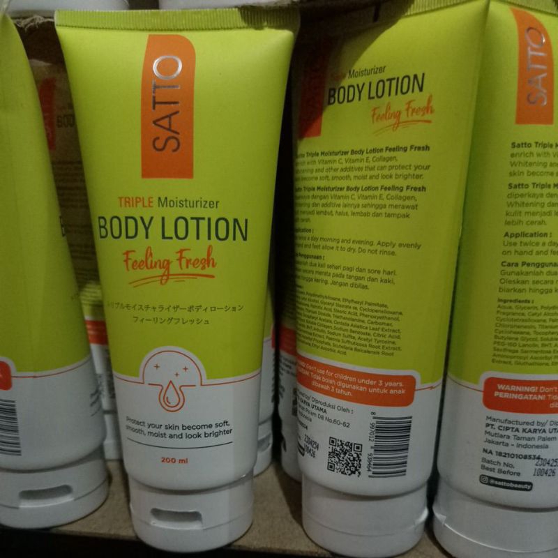 Satto Whitening Body Lotion Feeling Fresh 200ml