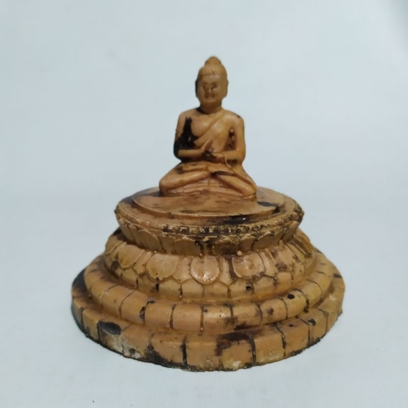 (Antik) Patung Budha duduk Kecil Plastik Koleksi