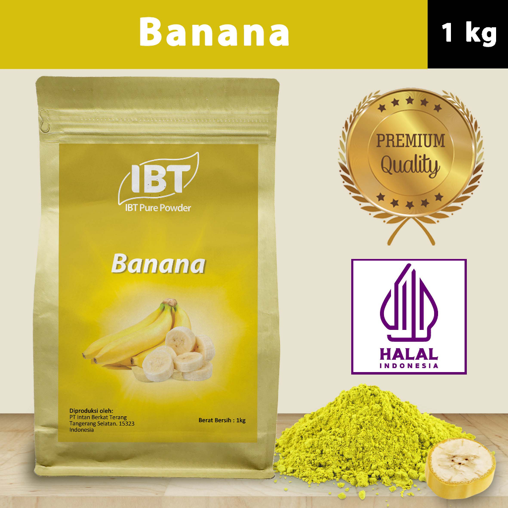 

Pure Banana Powder Essence Murni Bubuk Pisang Import Makanan Kue