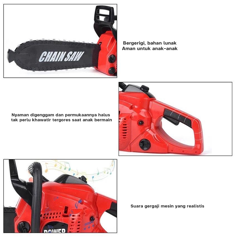 PROMO TERBARU ZCTOY Mainan Simulasi Mesin Gergaji Mainan Chainsaw Elektrik Anak Untuk Anak Laki
