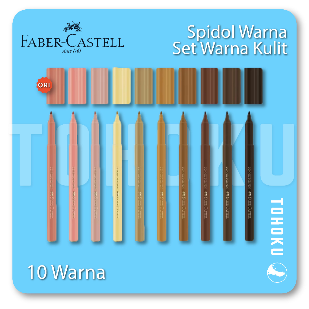 Faber-Castell Connector Pen Skin Tone Colours - Spidol Warna Kulit