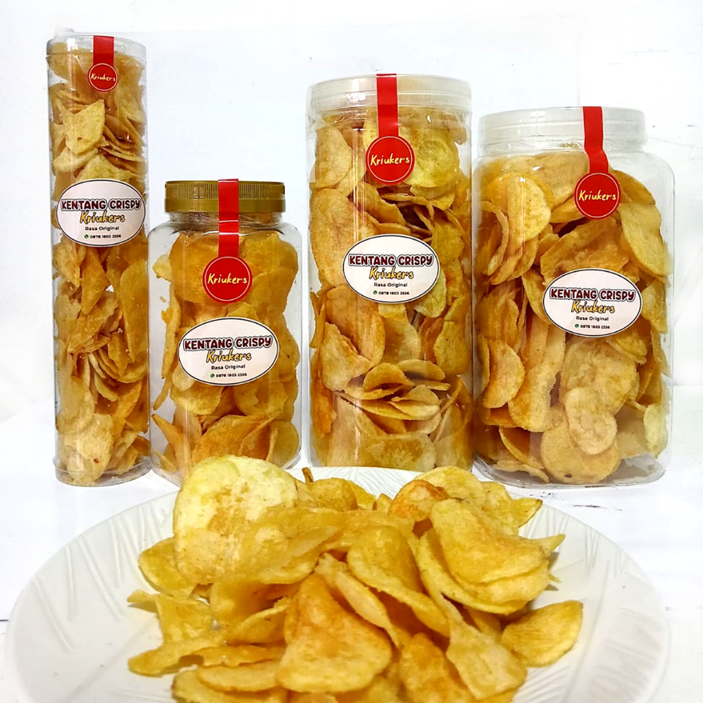 

KENTANG CRISPY TOPLES Cemilan terbuat dari Kentang pilihan gurih renyah Bebas gula cocok untuk dijadikan bahan Camilan dapat dibawa kemana-mana dengan kemasan toples yang trendy