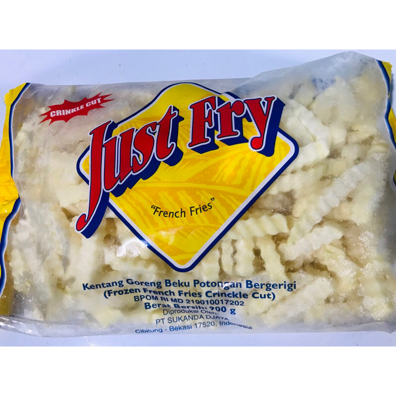 

kentang goreng just fry crinkle cut 900 gr