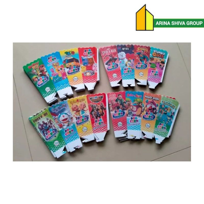 

500 LEMBAR KERTAS POPCORN 12 × 6 PAPER CRAFT KARTON POPCORN BERKUALITAS | KARDUS KEMASAN POPCORN UKURAN 12 × 6 PRODUK TERBARU | CENTRAL JAYA ABADI | ARINA SHIVA GROUP 1126