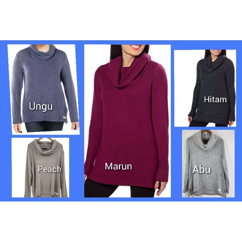 Sweater Rajut DKNY, sweater wanita, sweater branded