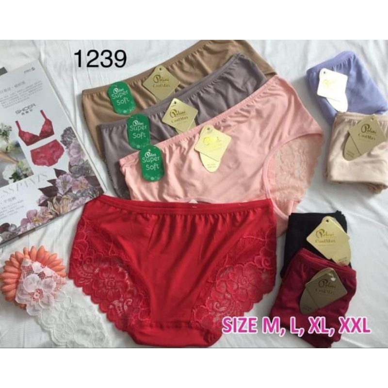 Celana Dalam Wanita Undies Katun Renda Polini 1239