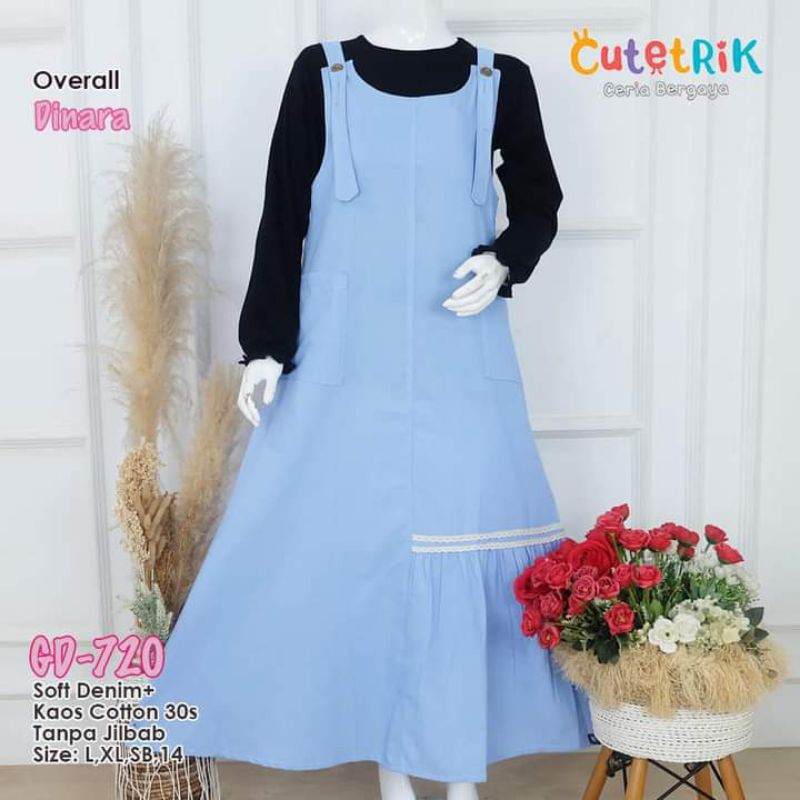 Overall Cutetrik/ Baju Muslim Anak Cutetrik/ Pakaian Anak Perempuan Muslim