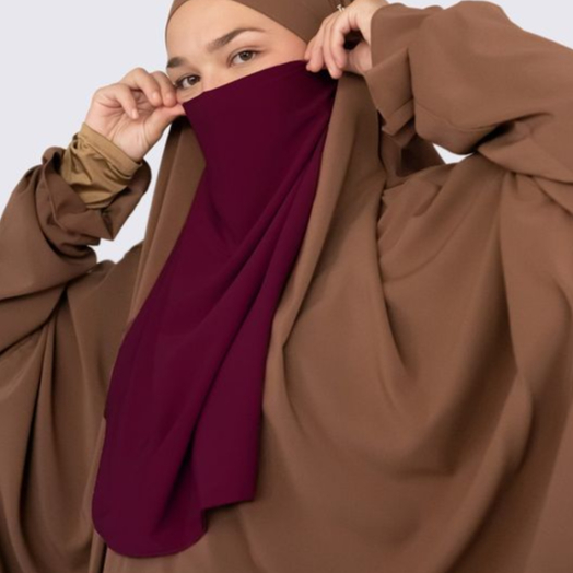 Cadar Niqab Cadar Niqob 1 Layer Tali Polos Half Niqab 1 layer Cadar Tali Niqab Polos Cadar Niqab Pol