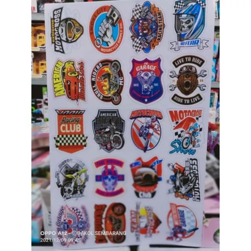 Stiker Racing / Stiker Motor / Sponsor (isi 20 PCS)