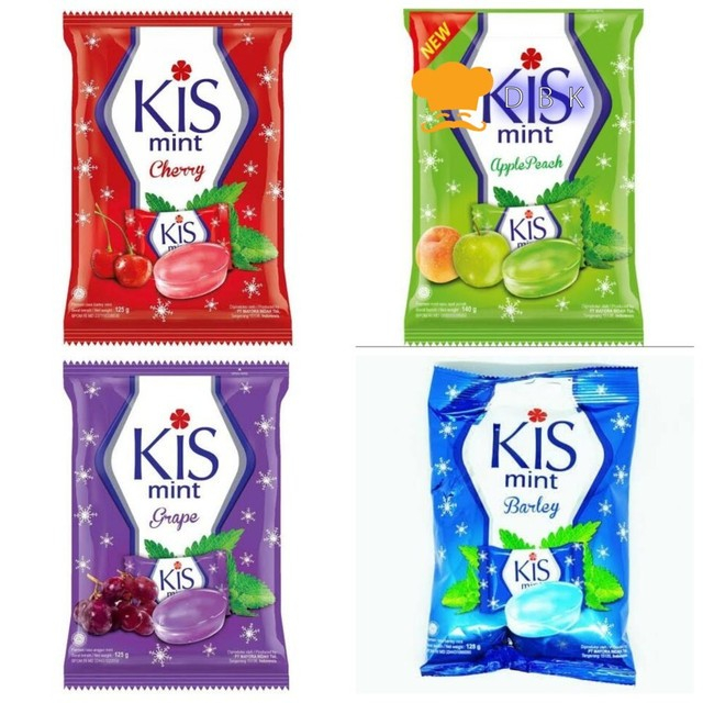 

Permen Kis Kiss Cherry Barley Mint Grape Apple Isi 50 Butir