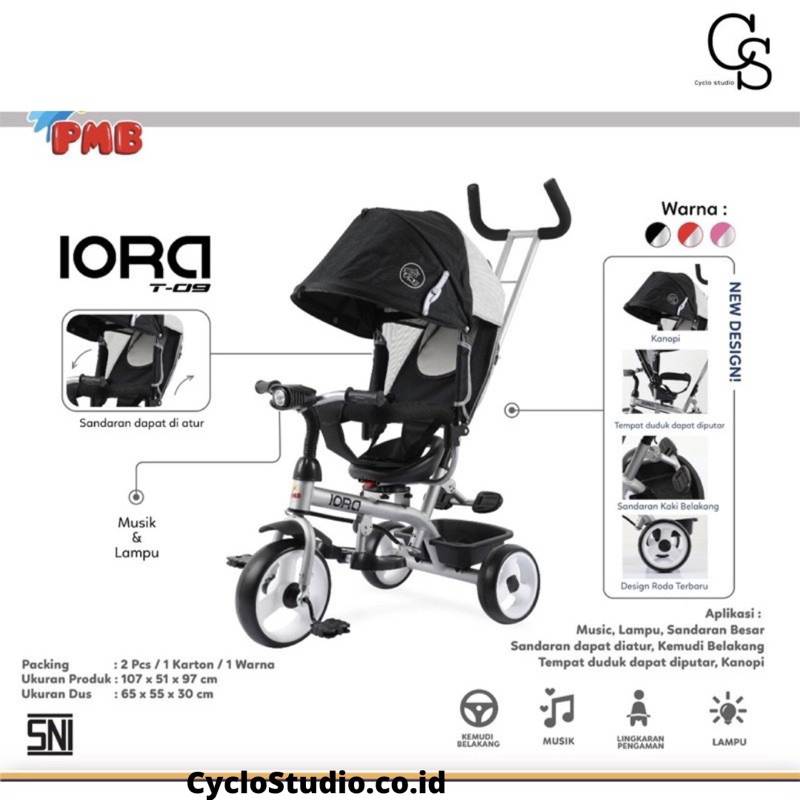Tricycle Sepeda Anak Roda Tiga PMB T09 IORA