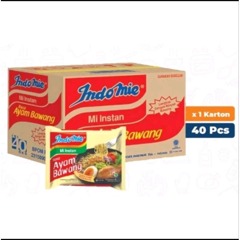 

INDOMIE AYAM BAWANG 1 KARTON ISI 40 PCS