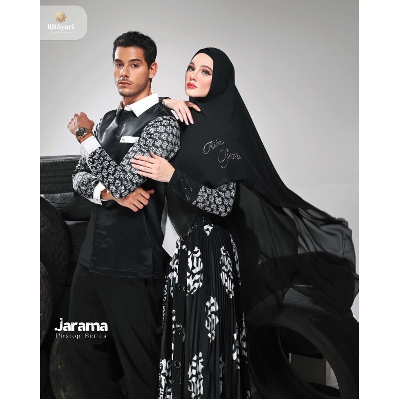 [RITZ SYARI] GAMIS SYARI / DRES SET PRINTING " JARAMA PITSTOP SERIES SET " BY RITZ SYARI