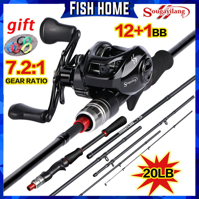 Sougayilang joran pancing set peralatan memancing portabel pancing ultra-ringan mudah dibawa Cocok u