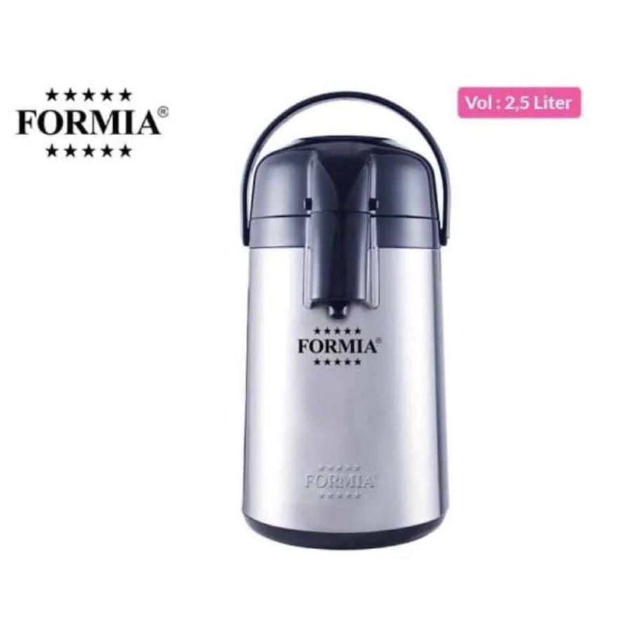 Termos Air Panas 2,5 Liter Termos Pencet FORMIA Airpot Double Wall Glass Refill
