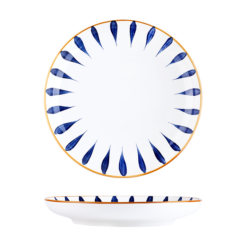 Piring Makan Keramik ukuran 23cm - piring makan tebal kualitas - piring keramik japanese series