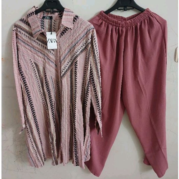 setlong tunik zara salur