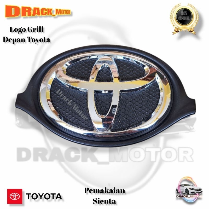 Logo Grill Depan Toyota Sienta 2011- 2016 Original / Logo Gill Depan Sienta Original / logo depan si