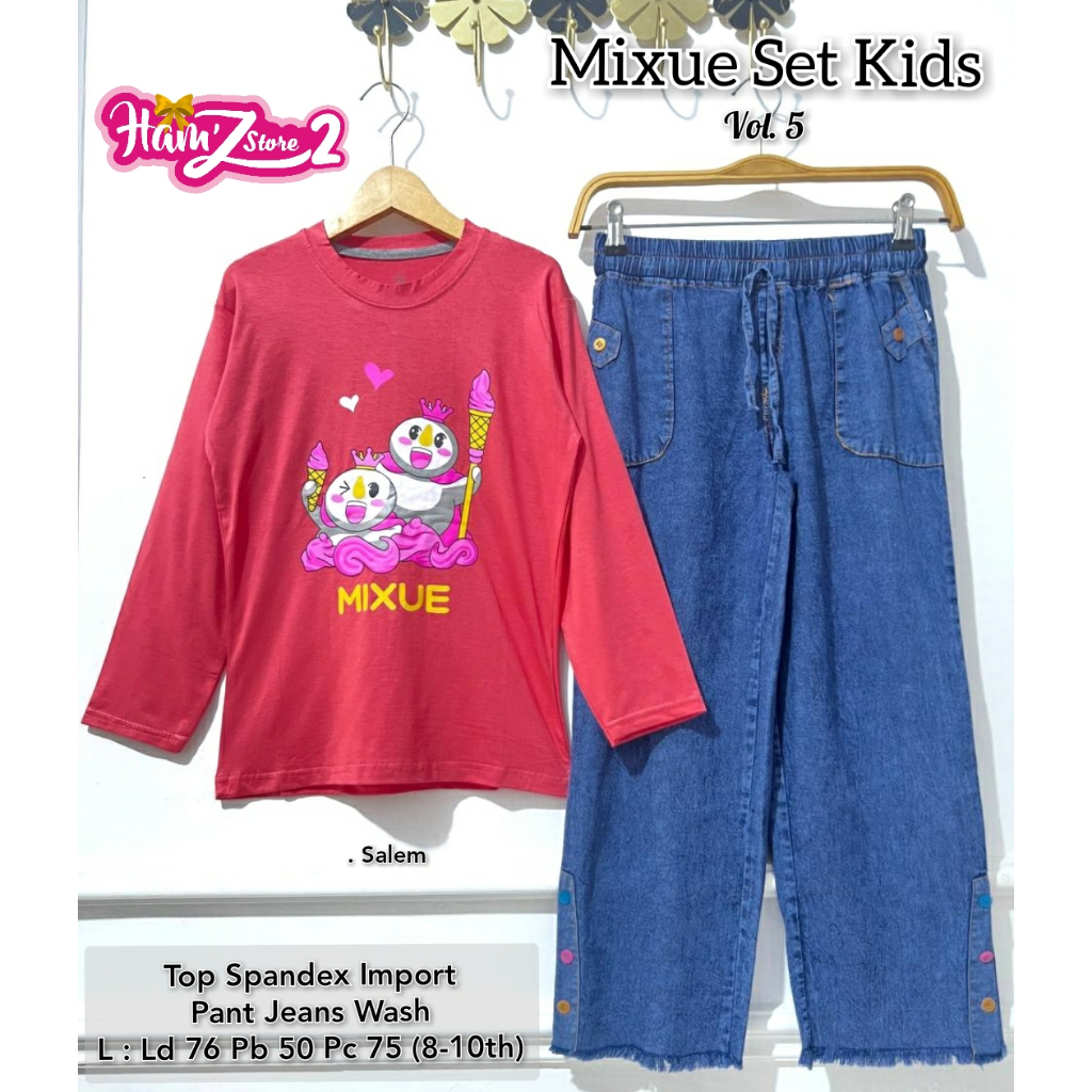 Set Mixue Vol.5 Blouse Atasan Celana Setelan Baju Anak Dress Maxy Remaja Kids Baby Girl Busana Maxi 