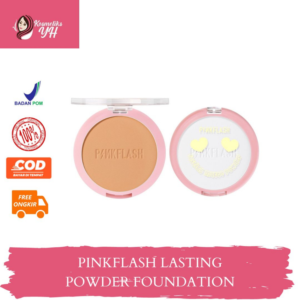 PINKFLASH POWDER FOUNDATION BEDAK PADAT PINKFLASH DAN BEDAK PINKFLASH
