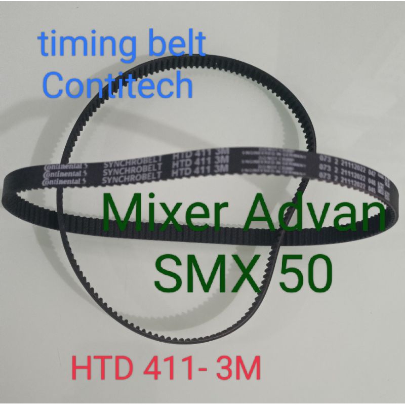 V-Belt, Timing belt HTD 411 - 3M, Contitech Mixer kue, ADVAN SMX 50