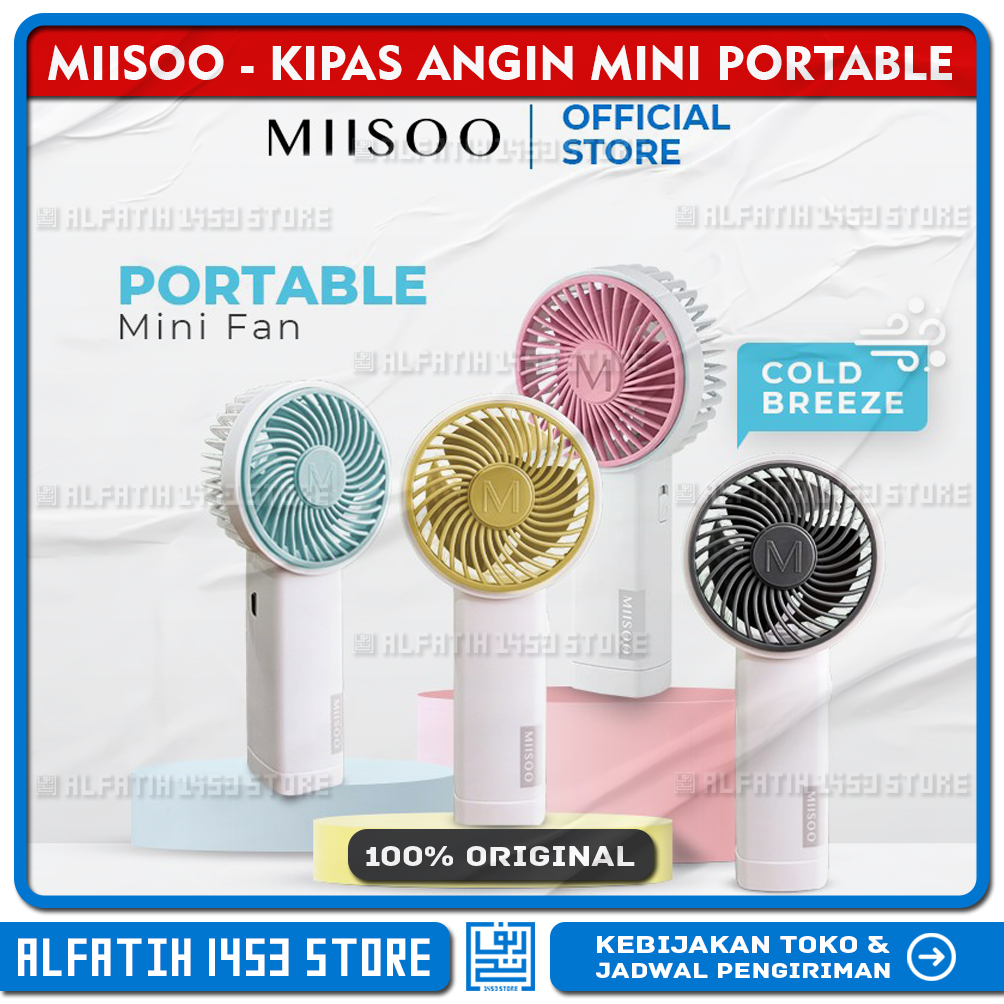 MIISOO Mini Fan Kipas Angin Mini Portable