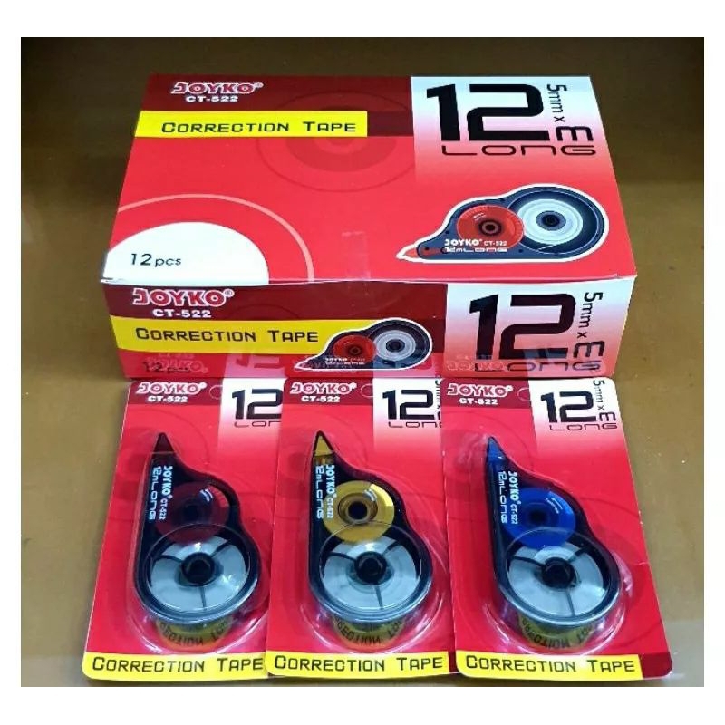 

Tipex Kertas Correction Tape Pita Koreksi Joyko CT-522 Tip x joyko
