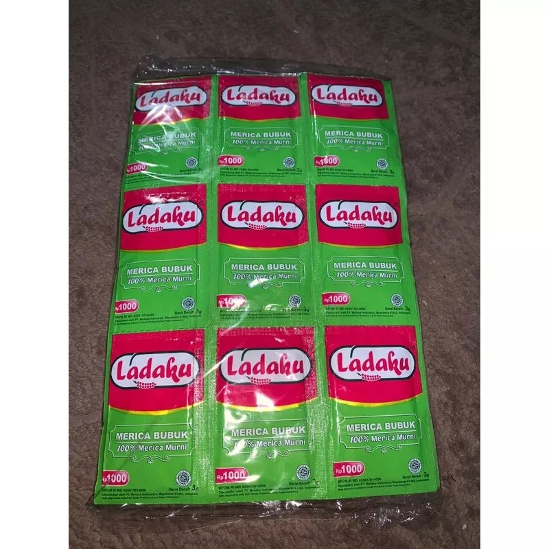 

Ladaku merica bubuk asli kemasan renceng isi 12 pcs